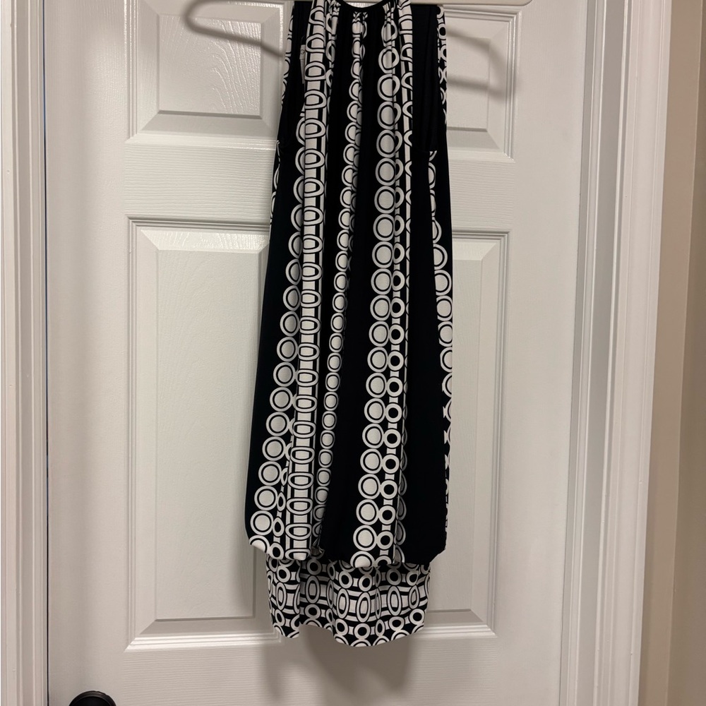 Maggy London Monochrome Patterned Dress